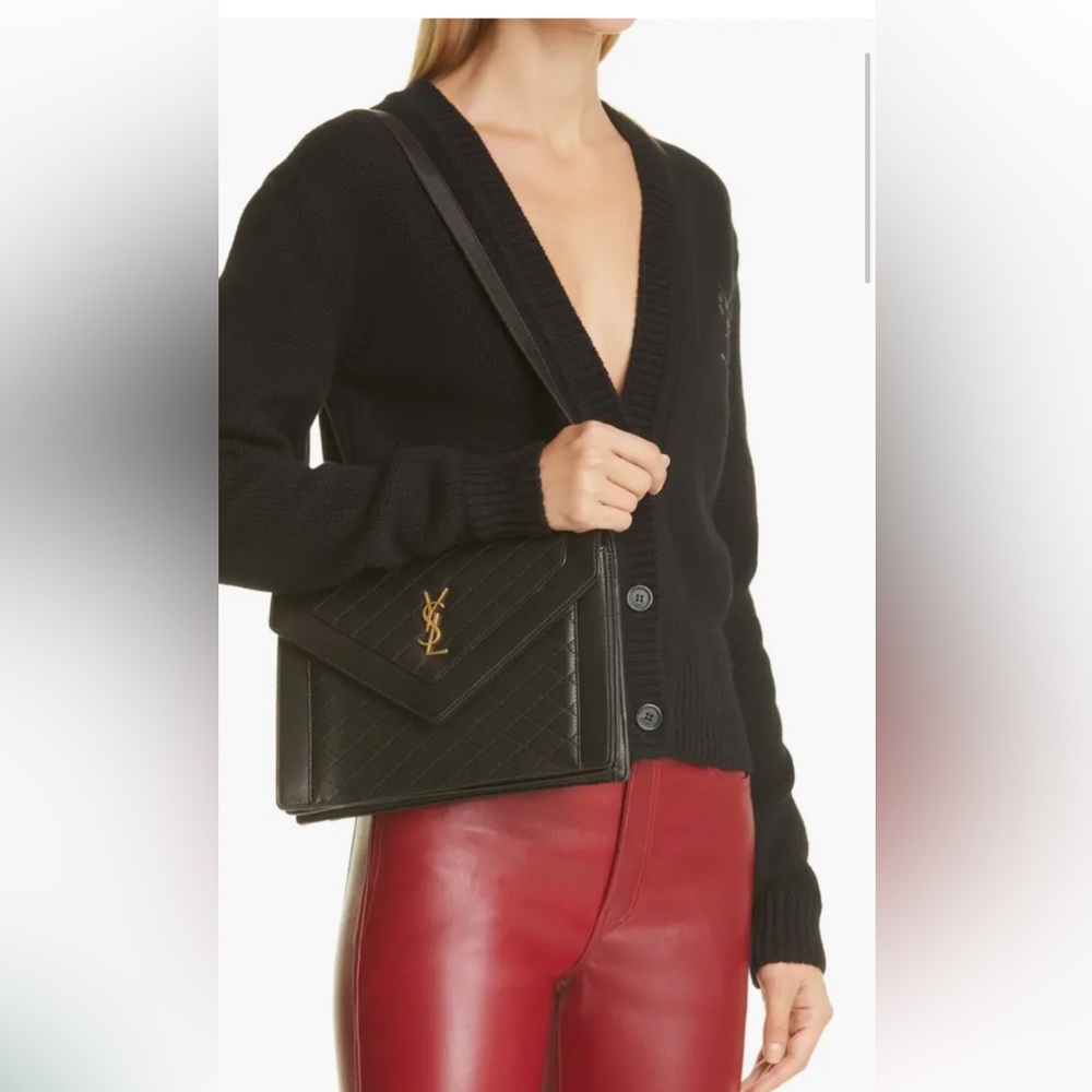 Sait LaurentGaby Flap YSL Shoulder Bag in Quilted Smooth Leather